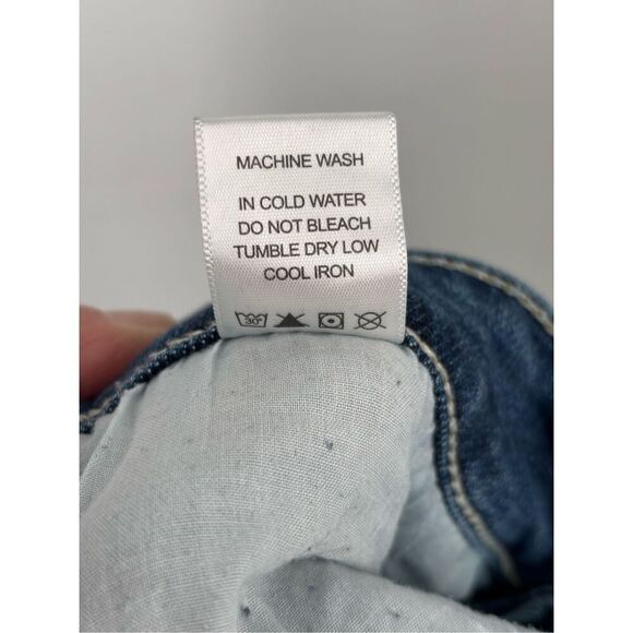 Judy Blue Button Fly Distressed Trouser Flare Leg Jeans Size 31/13 - Picture 8 of 9